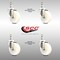 Service Caster 4 Inch 316SS Nylon Wheel Swivel 12mm Threaded Stem Caster Set SCC-SS316TS20S414-NYS-M1215-4 - alternate 2